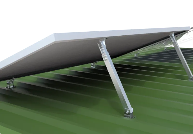Suporte solar de perna traseira ajustável para telhado