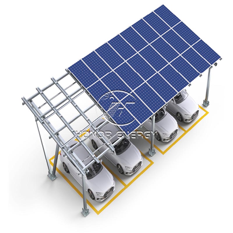 Alumínio W Montagem solar de garagem solar