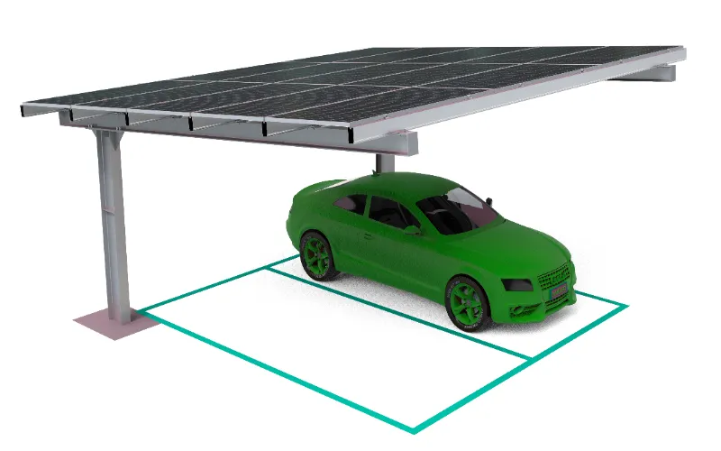 Tipo Y à prova d'água de aço carbono montagem solar para garagem