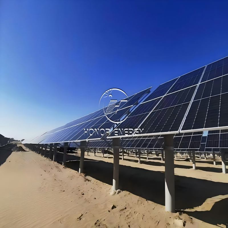 Montagem da fazenda solar da PHC