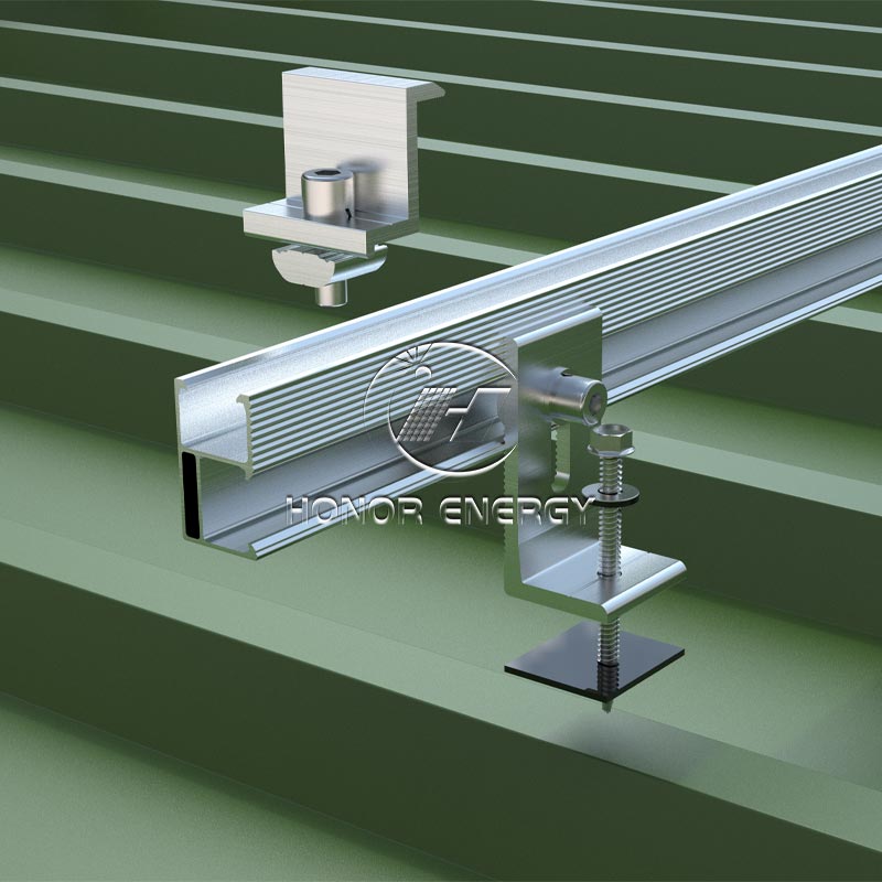 Montagem de pés solares solares de metal