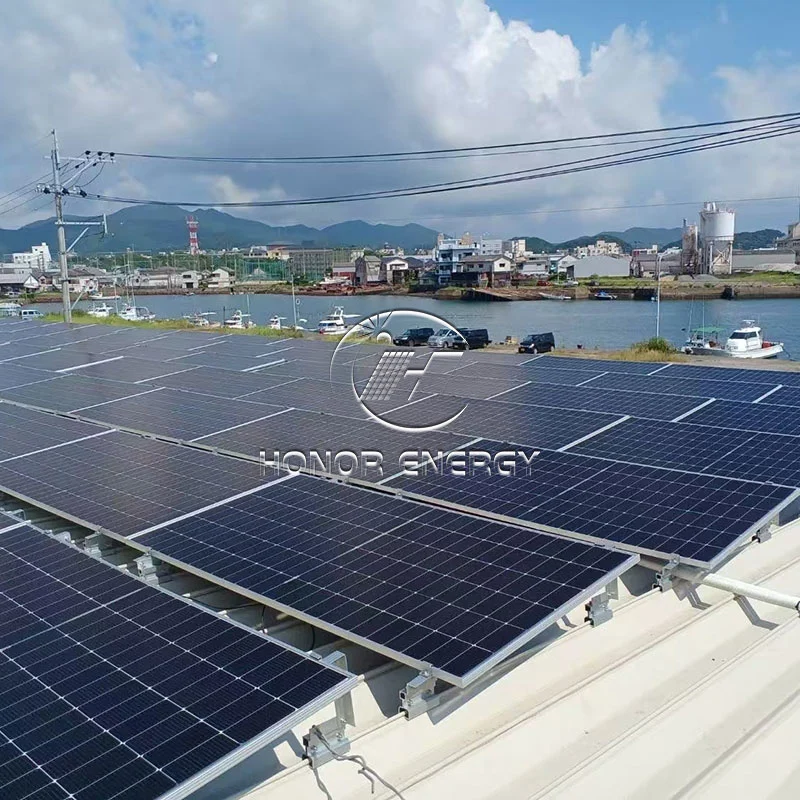 Montagem do telhado solar