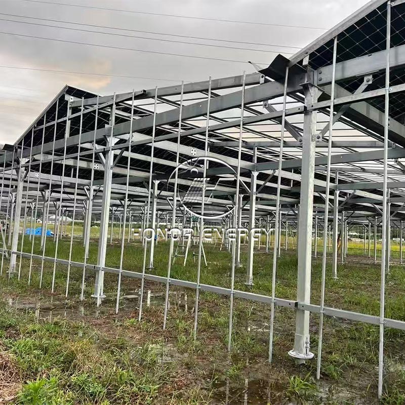 Montagem de terras solares de estufa de aço