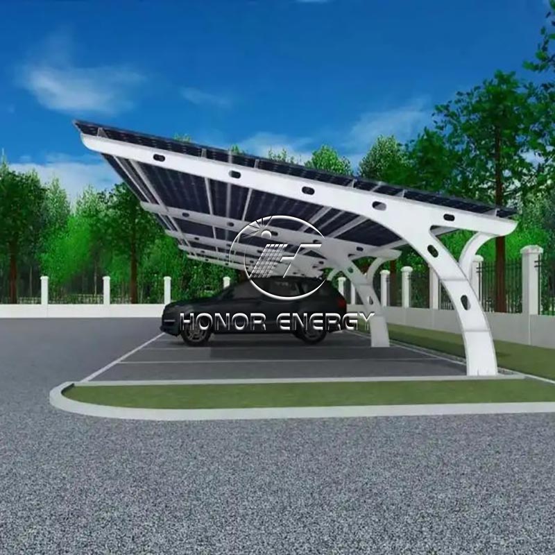 Aço y Tipo de montagem solar de garagem