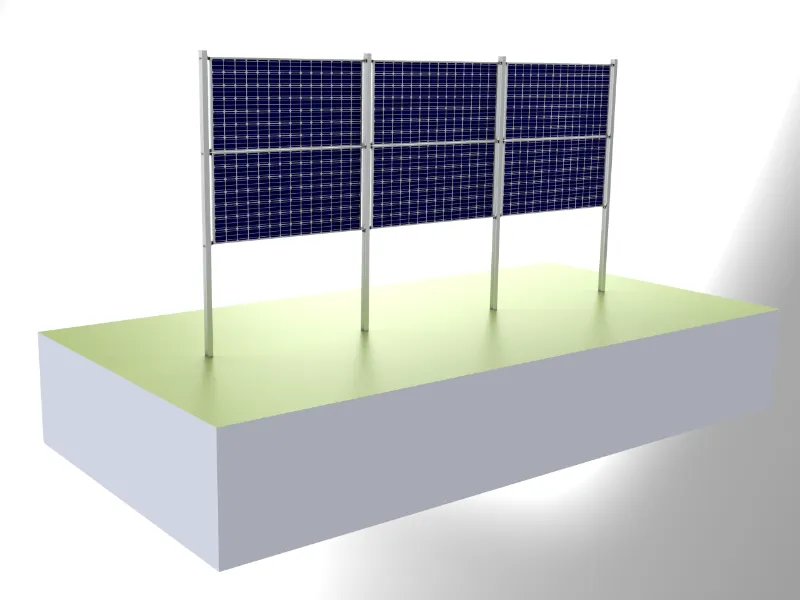 Montagem Solar Vertical em Aço Carbono