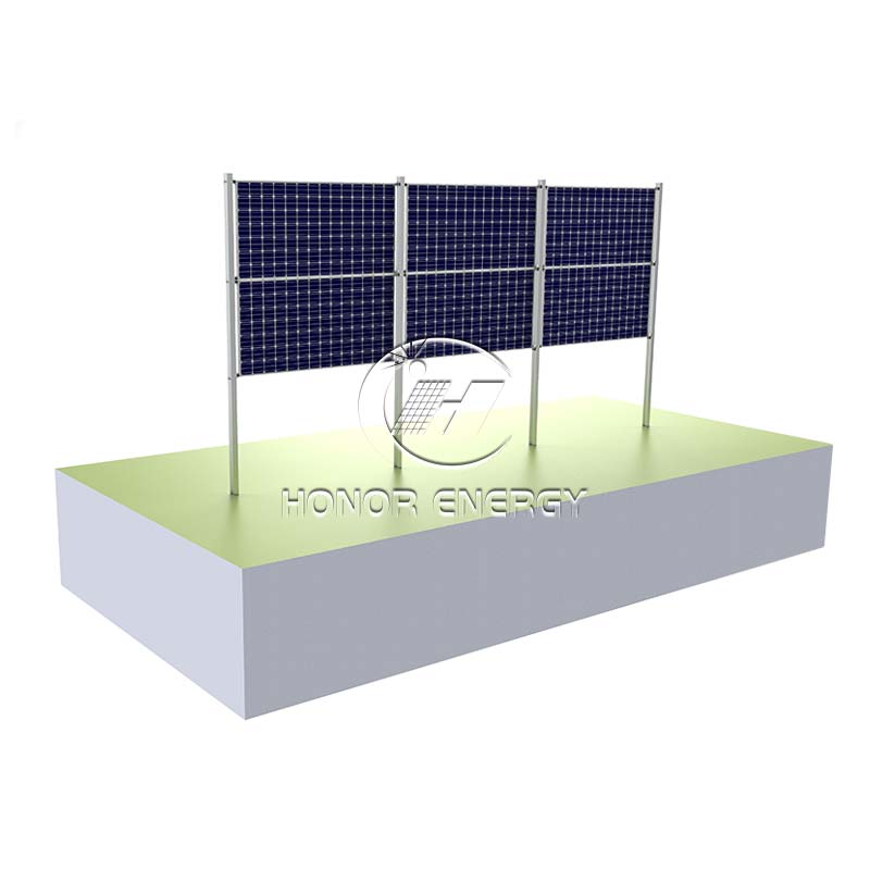 Montagem em aço solar vertical